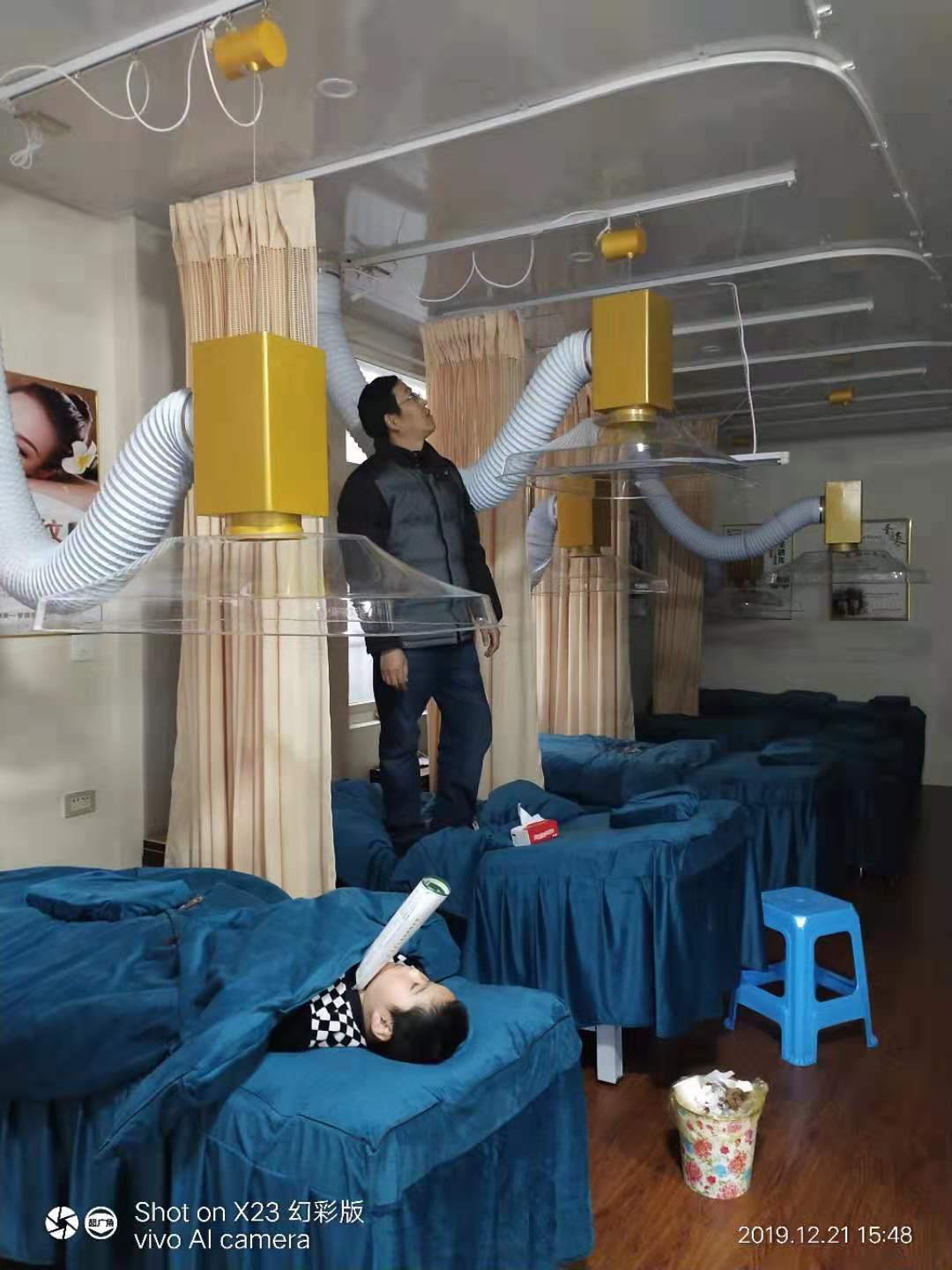 杭州诊所（华仔）专业艾灸排烟系统安装完工